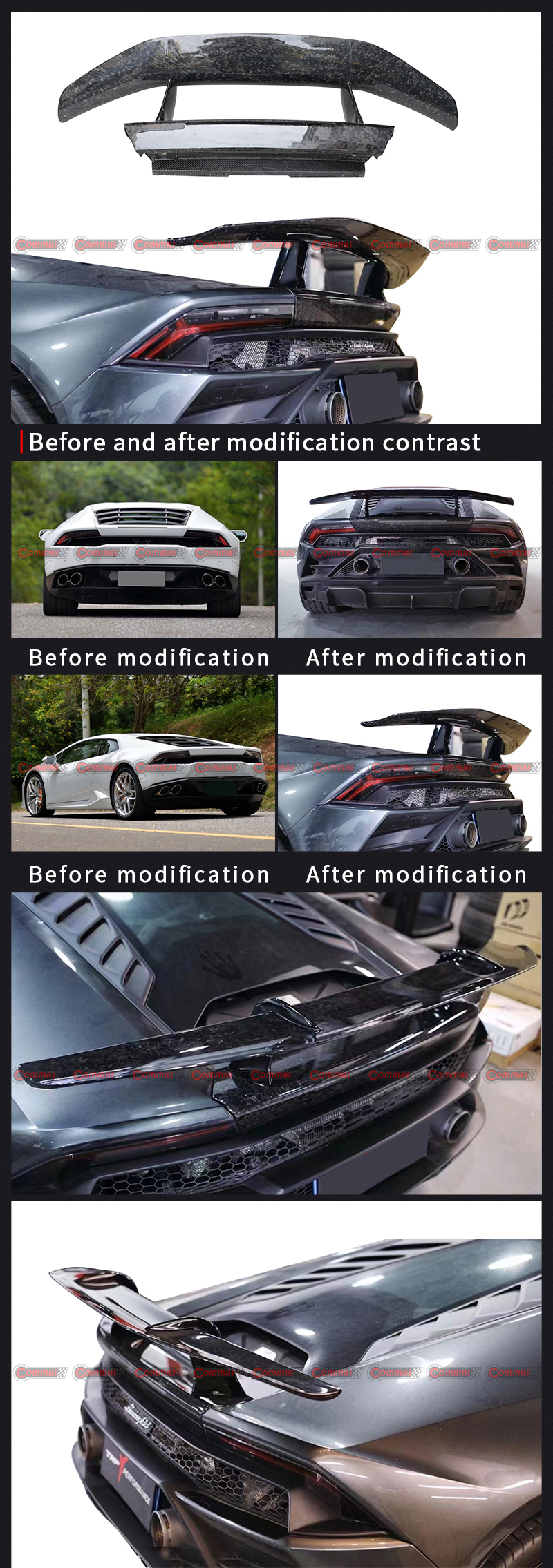 alettone posteriore lambroghini huracan lp610 performante