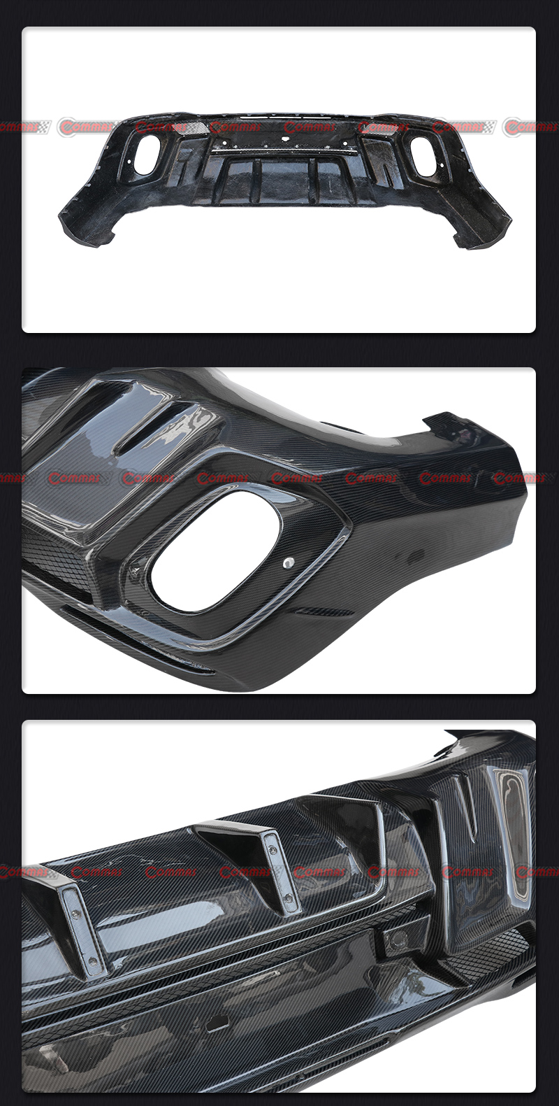 diffusore posteriore mercedes benz gle larte