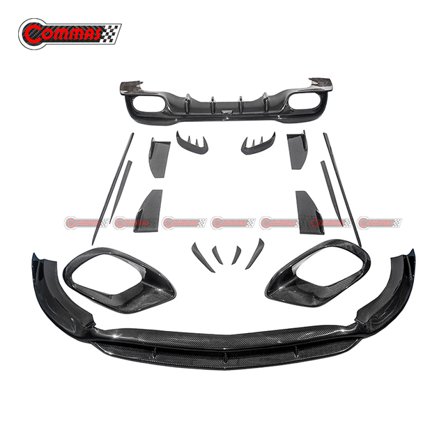 Kit corpo in fibra di carbonio stile virgole per Mercedes Benz CLA W118 CLA35AMG